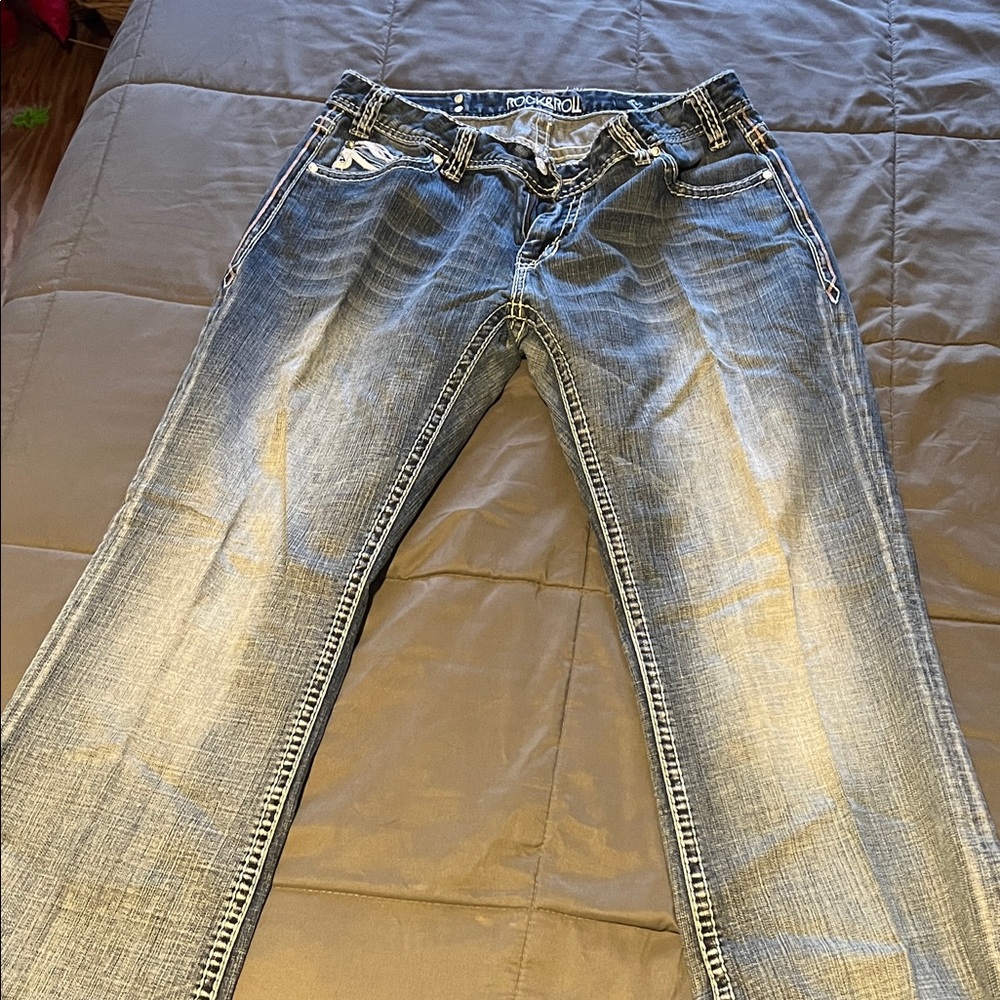 Rock & Roll Cowgirl Blue Boot Cut Jeans